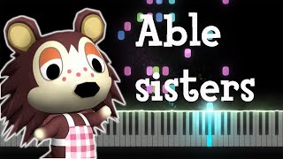 Able Sisters  Animal Crossing Piano tutorial Sheet MusicMIDI [upl. by Ettegirb]