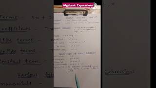 Algebraic Expressions Concepts 1 shorts ytshorts youtubeshorts [upl. by Lucien]