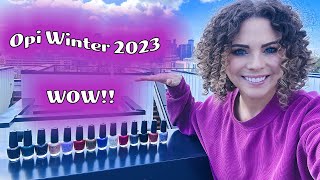 OPI WINTER 2023 quotTERRIBLY NICEquot COLLECTION with comparisons These are impressive [upl. by Ferneau]