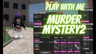 PART 2  Play with ME WINNER gets GODLY WEAPON MURDER MYSTERY 2 asmr handcam robloxasmr [upl. by Nishom946]