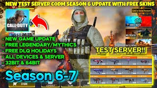 NEW TEST SERVER CODM SEASON 67  FREE LEGENDARY amp MYTHIC GUNS  32BITamp64BIT  GLOBAL GARENA  2024 [upl. by Anhpad]