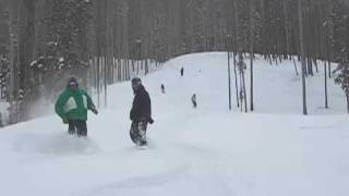 Vail Snowboarding West Vail Trees amp Minturn Mile [upl. by Aneehsat]