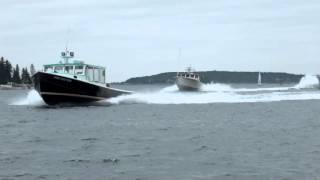 Boothbay Harbor Lobster boat races 2012 [upl. by Nnawaj271]