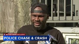 EXCLUSIVE Carjacking victim speaks to Action News after police chase crash [upl. by Aralk]