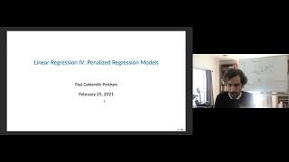 Lecture 8 Linear Regression IV Penalized Regression [upl. by Herrmann]