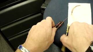 Bobbin Lacing a 4 pair braid [upl. by Whitson]