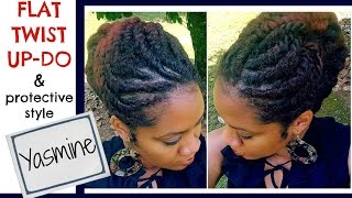 Y Yasmine  Protective Style and Flat Twist Updo  Naturally Michy [upl. by Leoine542]