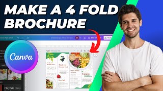 How To Make A 4 Fold Brochure In Canva [upl. by Assirok]