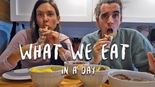 What We Eat in a Day  Vegan Van Life  Eamon amp Bec [upl. by Mckenzie]