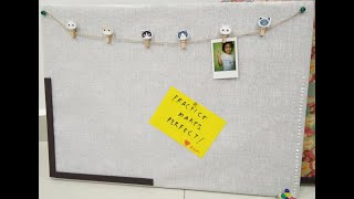 Quick way to make pinboard  bulletin board  memory board amp how to hang them  Back to school [upl. by Ayle]