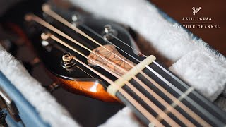 Japanese Marquetry art on a guitar [upl. by Nomyad]