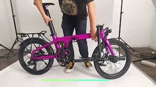 ANLOCHI 15kg light weight 20quot Carbon fiber folding electric bike [upl. by Elayor]