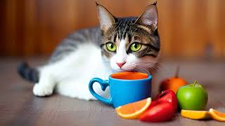 Greedy Guzzler Fascinating Moments of a Cat Guzzling Food No Copyright Sound Effect amp Free to Use [upl. by Hamforrd]