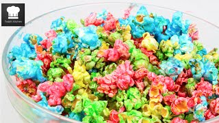 HOW TO MAKE RAINBOW POPCORN [upl. by Aissatsan]