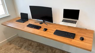 Building An IKEA Floating Desk Setup [upl. by Novj]