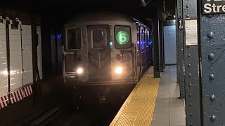 4k60 R62AR142A 456 Train Action At 125 Street GO Express Uptown Platform [upl. by Marsden]