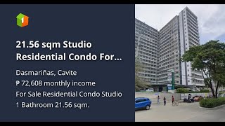 2156 sqm Studio Residential Condo For Sale in Green 2 Residences SMDC Dasmarinas Cavite [upl. by Euqinaj]