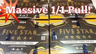 🤯10000 11 PULL AGAIN NEW RELEASE 2024 TOPPS FIVE STAR BASEBALL CARDS [upl. by Rednaskela]