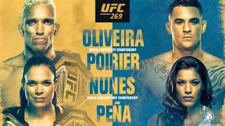 UFC 269 LIVE OLIVEIRA VS POIRIER LIVESTREAM amp FULL FIGHT COMPANION [upl. by Nagam]