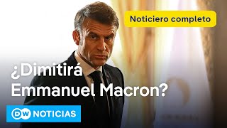 🔴 DW Noticias 4 diciembre Cae gobierno en Francia y piden renuncia de Macron Noticiero completo [upl. by Hamaso]