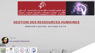 introduction à la gestion des ressources humaines cours 1 [upl. by Oicneconi]