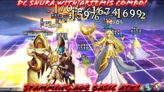 Saint Seiya Awakening KOTZ  Artemis and DC Shura Combo Basic ATK AOE Spam [upl. by Liggitt]