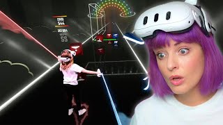 An 8 Year Old Girl Challenged Me in Beat Saber [upl. by Madelena]