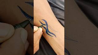 Tirbal tattoo kaise banaye trending shorts viraltattoocollection [upl. by Drwde]