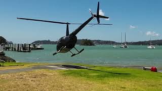 Helicopter ride on Paihia wharf Paihia wharf lookout Northland New Zealand [upl. by Fotzsyzrk]