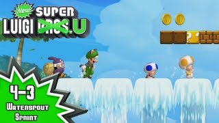 New Super Luigi U  43 Waterspout Sprint [upl. by Acnaib384]