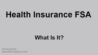 Health Insurance FSA  What Is It [upl. by Clarabelle]