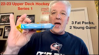 BONUS BREAK 2223 Upper Deck Hockey FAT PACKS 3 packs busted 90 cards any Young Guns [upl. by Yerrot937]