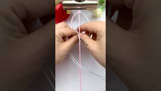 Twocolor thread universal opening rope braiding skills sharing handmade DIY bracelet braidin [upl. by Ettenawtna105]