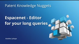 Espacenet – Editor for your long queries [upl. by Mathews]