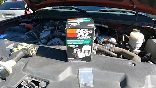 Replacing the fuel filter on my 2009 Chevrolet Silverado 3500 LMM Duramax with a KampN filter [upl. by Gulgee]