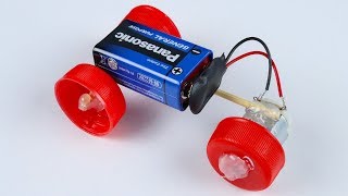 How To Make a Mini Dc Motor Car  Very Simple [upl. by Carbo]