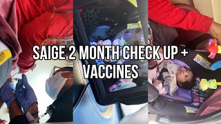 VLOG  SAIGES 2 MONTH CHECK UP  VACCINES 🥺 [upl. by Ecineg]