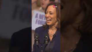 Harris shuts down rally hecklers with 2 sentence Trump jab [upl. by Oba]