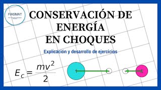 Conservación de energía en choques elásticos – Cálculo de velocidad [upl. by Bessie]