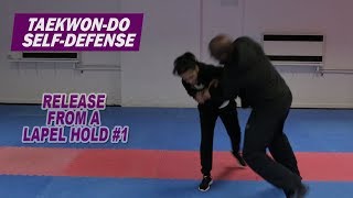 TaekwonDo SelfDefense Release from a lapel hold 1 [upl. by Marashio]