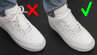 How To Hide Laces On shoes Nike Air Force 1  2 WAYS [upl. by Alaine]