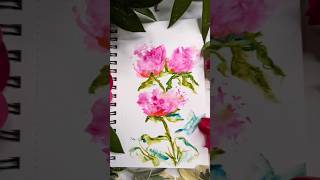 Dreamy Wild Florals Art art painting originalcontentcreator watercolor youtubeshorts [upl. by Waring]