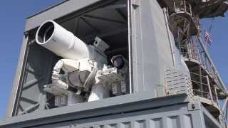 Laser Weapon System LaWS demonstration aboard USS Ponce [upl. by Fridell]