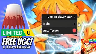 FREE UGC Roblox Demon Slayer War Tycoon Script [upl. by Steck]