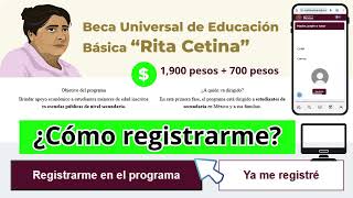 ¡Regístrate exitosamente BECA UNIVERSAL DE EDUCACIÓN BÁSICA quotRITA CETINAquot videotutorial 2024 [upl. by Cnut200]