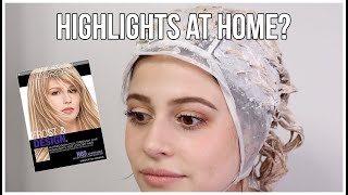 Dyeing my Hair with a HIGHLIGHTING CAP at home for 10 [upl. by Atteiram]