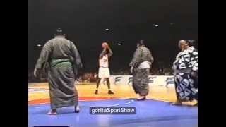 Michael Jordans team v Sumo Wrestlers  Old footage [upl. by Raffaj]