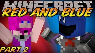 Minecraft RED AND BLUE COOP ADVPUZZLE MAP PART 2 W KKcomics [upl. by Annayhs]