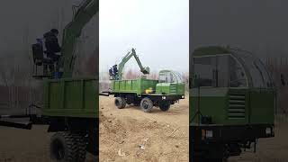 Fourwheel drive agricultural vehicle with digging dump truck multipurpose machine save time [upl. by Esmeralda]