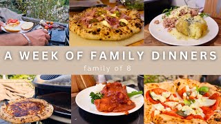 WEEK 63 FAMILY DINNERS OF THE WEEK  family of eight evening meal ideas meal plan🍝🥙 [upl. by Kcirtapnhoj666]